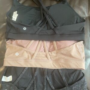 lululemon athletica women’s 3 set of energy bras size 10
